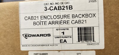 New--EDWARDS EST 3-CAB21B Fire Protection System Cab21 Enclosure Backbox