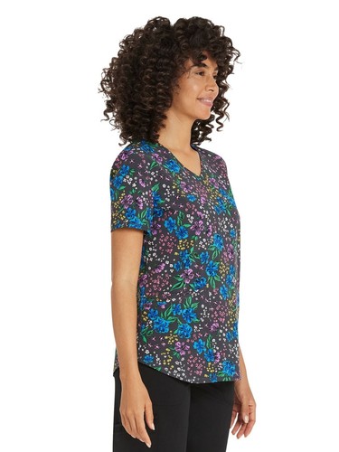 Scrubstar Women's Blooming Petals V-Neck Scrub Top 3XL New Medical Uniform New - Picture 6 of 7