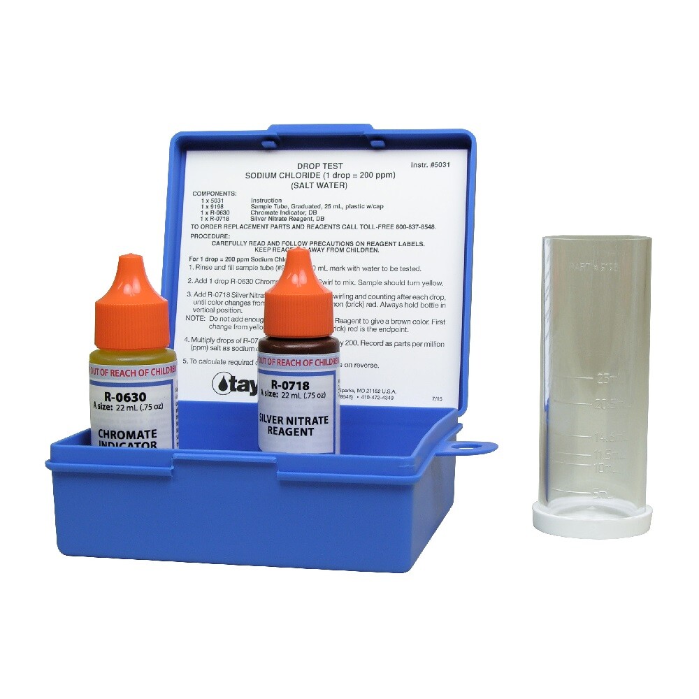Taylor K-1766 Salt Water Drop Test Kit for Saltwater Chlorine 