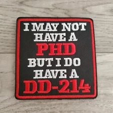 DD-214 Fun Sarcastic Tactical Morale Patch Hook and Loop