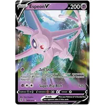 Espeon V 064/203 Holo Ultra Rare Evolving Skies Pokemon Karten TCG Near Mint NM