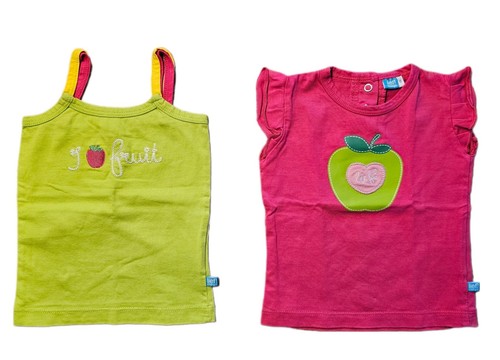 Robe 3 Pièces Fille été En Coton - Motifs Fruits (fraise, Cerise, Orange) - Tailles 3 Mois à 4 Ans