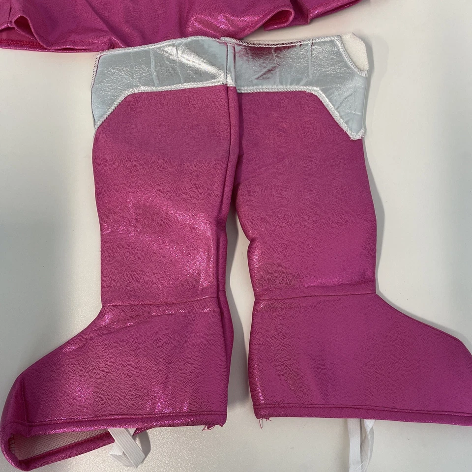 Disfraz Rosa Supergirl Niño Mediano 8-10 Vestido Capa Botas Fundas CAJA ABIERTA Foto 3 de 4
