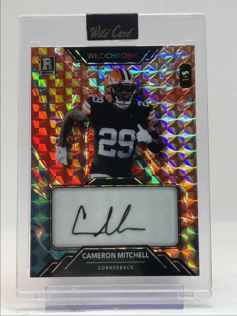 Cameron Mitchell Wild Card Auto Mania Pro Look Autographs #AMDA Teal Square Mosaic Foil