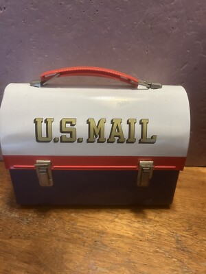 VINTAGE U.S. MAILBOX LUNCHBOX W/ THERMOS! VG!