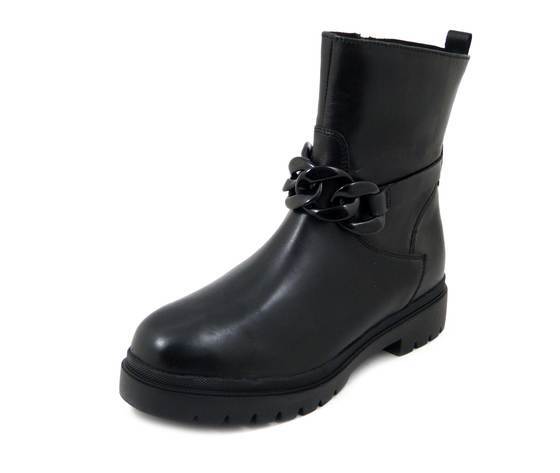 Botines Para Mujer 36 De Cuero Negro Con Taco Bajo Y Plantilla Extraíble CAPRICE