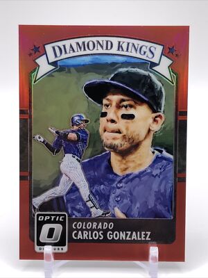 Carlos Gonzalez 2016 Panini Donruss Optic Red Prizm /99 Diamond Kings #9 Rockies