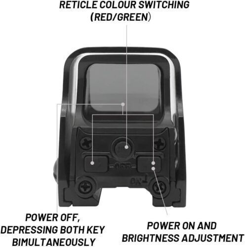 Red Green Dot Reflex Sight Scope Tactical Holographic Optic 20mm Rail 551 Series - Picture 5 of 11