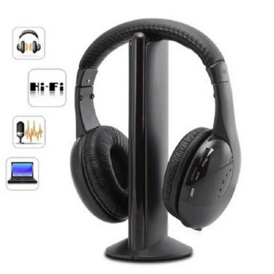 ANDOWL AURICULARES INALAMBRICOS MICRO 5 EN 1 RADIO FM TV PC MP3 MP4 RF SONIDO DIGITAL