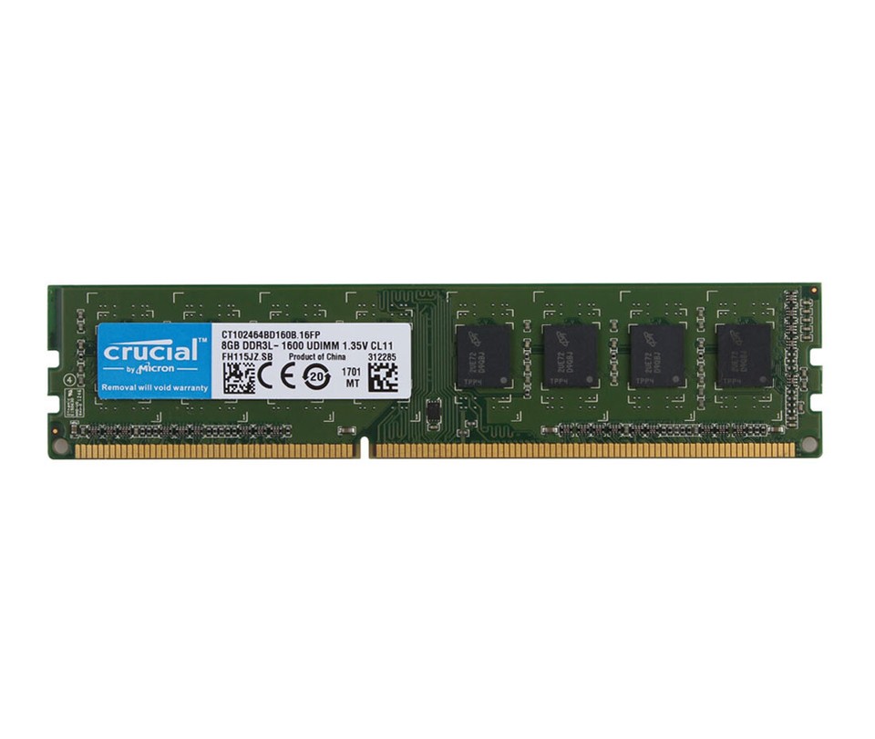 KIT 16 Go - LOT de 2 Barrettes Mémoire RAM Micron (2 x 8Go) DDR3