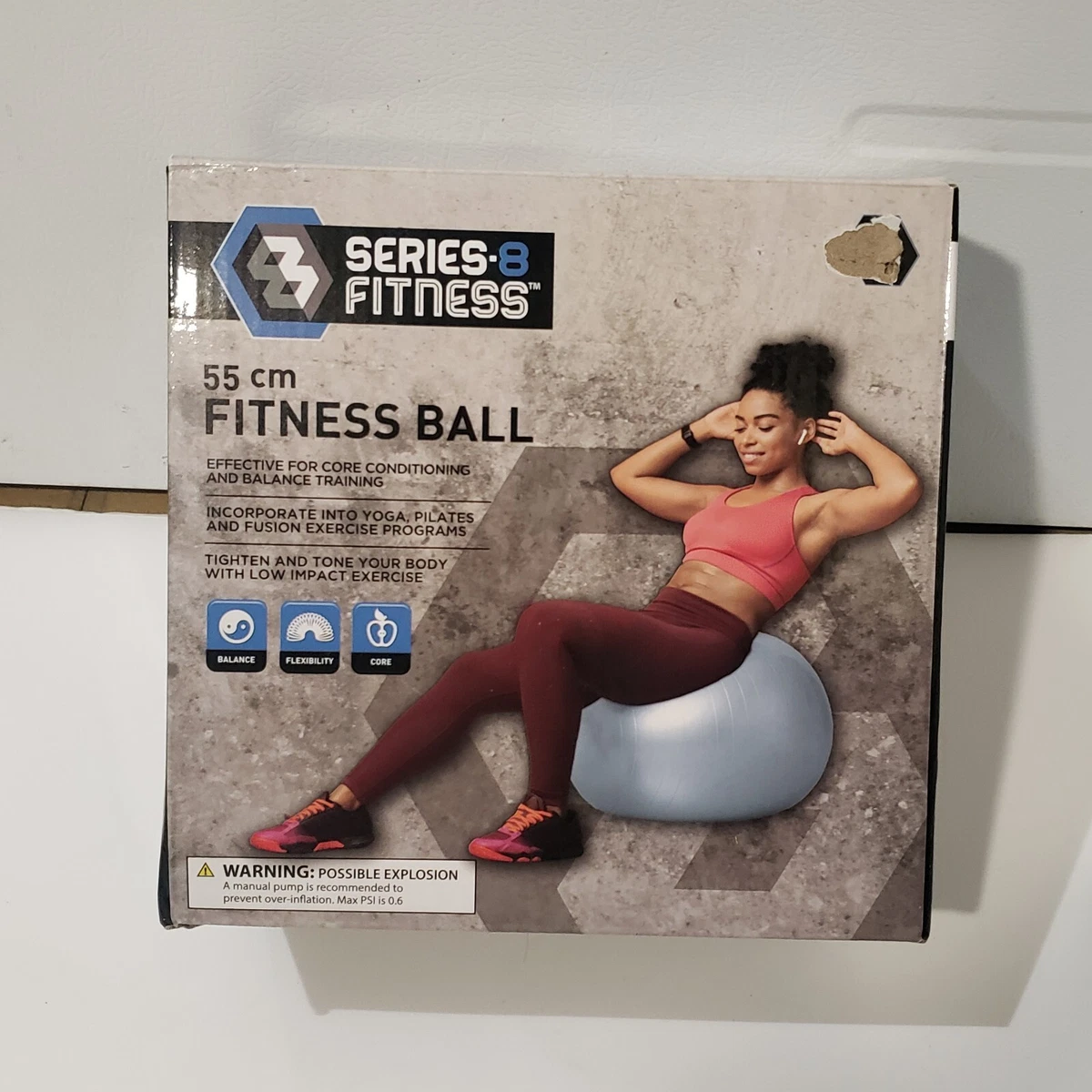 Series 8 Fitness ball- 55cm - Light Blue Yoga Pilates Fusion Exercise