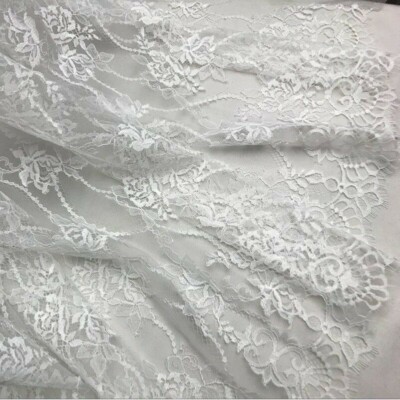 Blumen Spitze Tüll Netz Stoff Stickerei überbacken Brautkleid Tuch 150*150CM