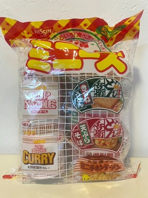 Nissin Mini Noodle 5-Pack - Ramen, Udon, Soba　cup noodle Nissin original curry