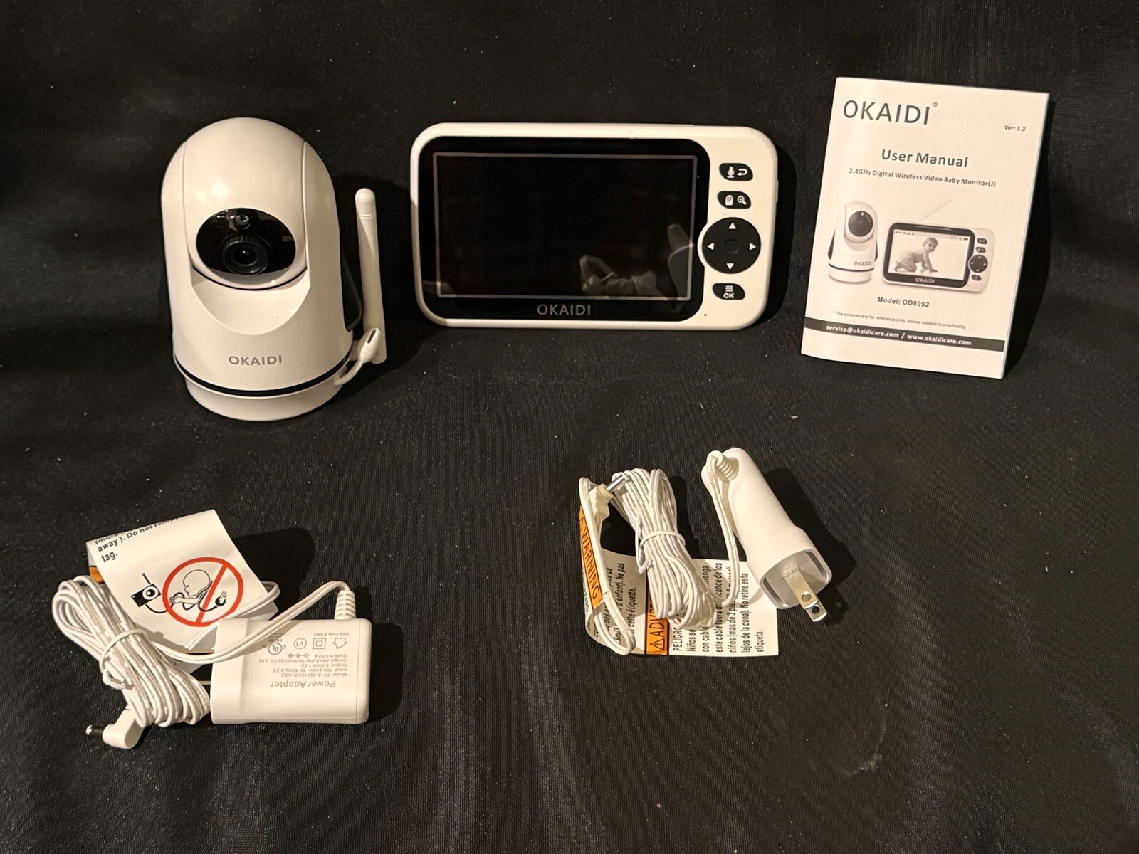OKAIDI Digital Wireless Video Baby Monitor 2.4GHZ - 5.0'' TFT LCD