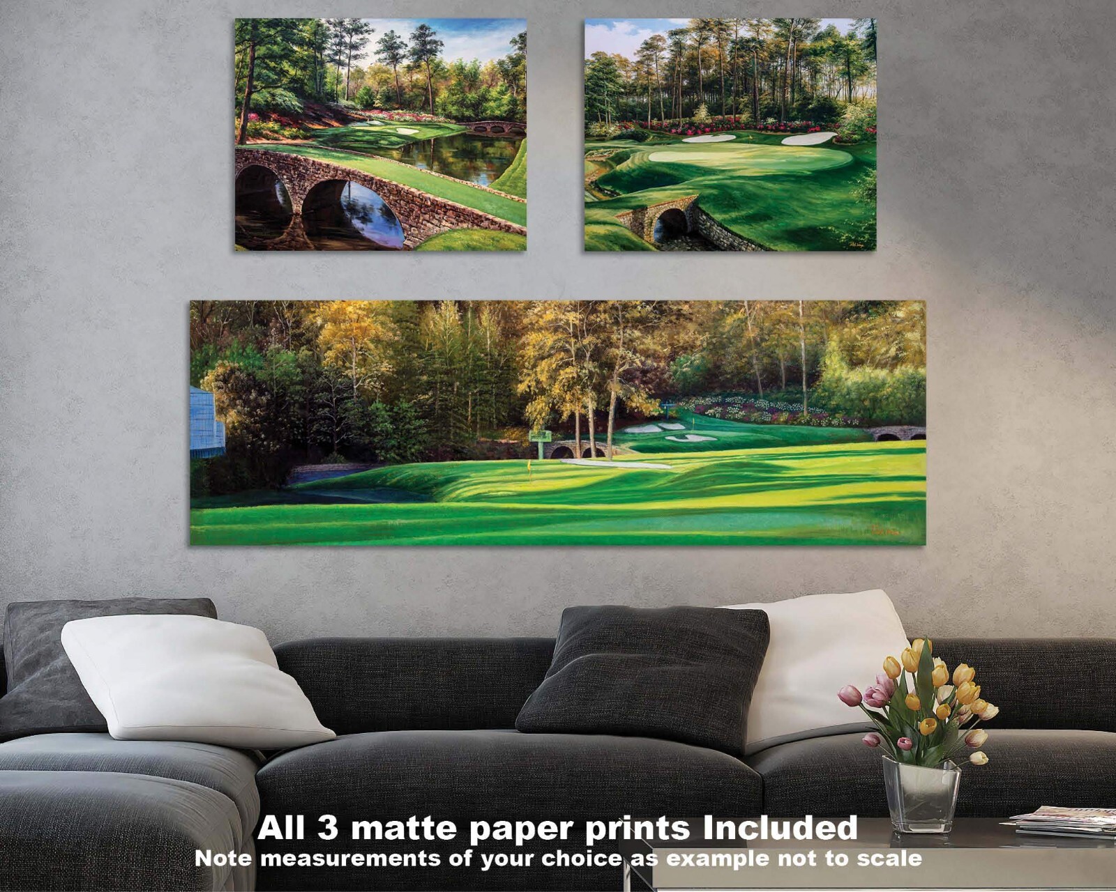 Augusta National Golf Club Golden Bell Amen Corner Azalea Clubhouse 3 Art Prints