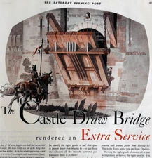 1930 Sinclair Opaline Motor Oil Advertisement Automobilia Castle Bridge DWWW10