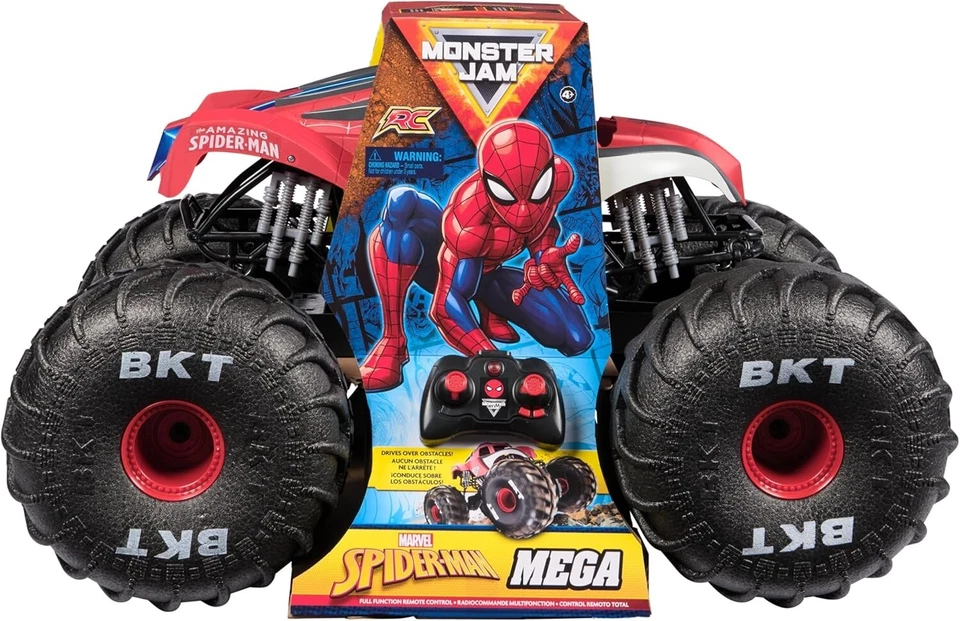 Monster Jam Marvel Mega Spider-Man RC Monster Truck, Todo Terreno, Más de 2 Pies Lo Foto 2 de 4
