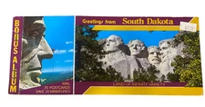 Vintage South Dakota 20 Post Card Bonus Album Mt. Rushmore Jackalope 1980s