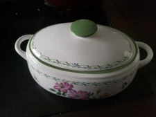 Studio Nova Garden Bloom 2.5Qt. Oval Covered Casserole 2 Handle Dish