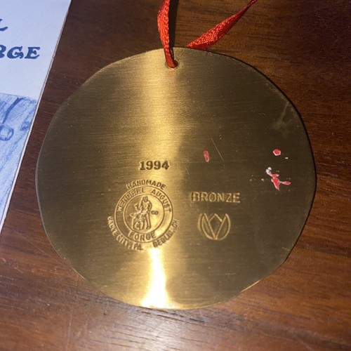 Wendell August Forge 1994 CASA PAN DI ZENZERO Fatto a mano Ornamento Bronzo Solido - Foto 4 di 4