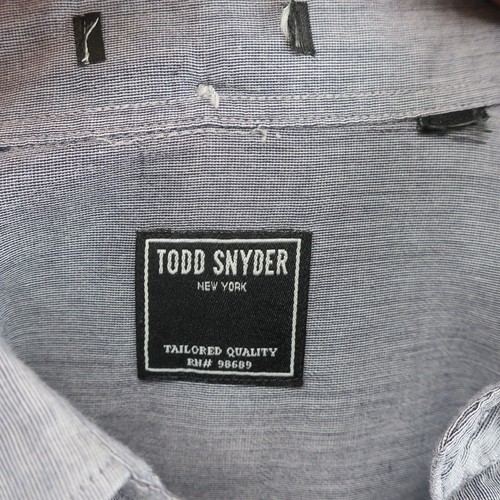 Camicia uomo Todd Snyder manica lunga con bottoni 100% cotone - Foto 11 di 13