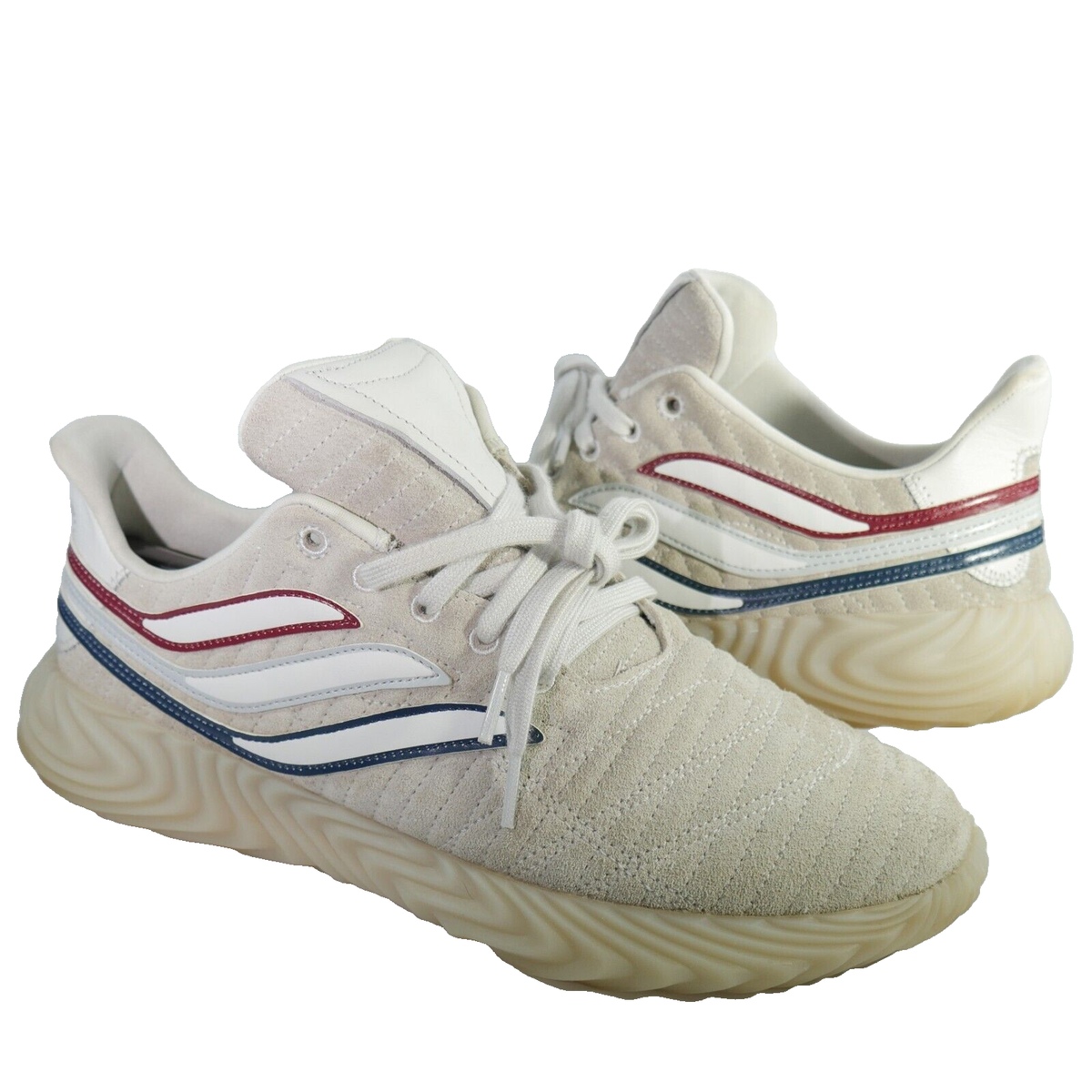 adidas Sobakov White Collegiate Navy Men display picture 1
