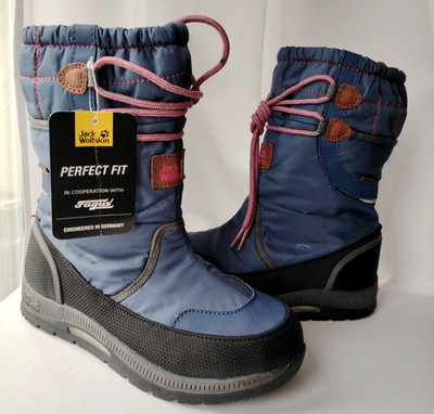 Jack Wolfskin Kinder Schuhe Stiefel TEXAPORE Winter Stiefel blau Größe 33 neu