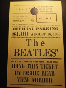 Beatles 1966 Parking Pass