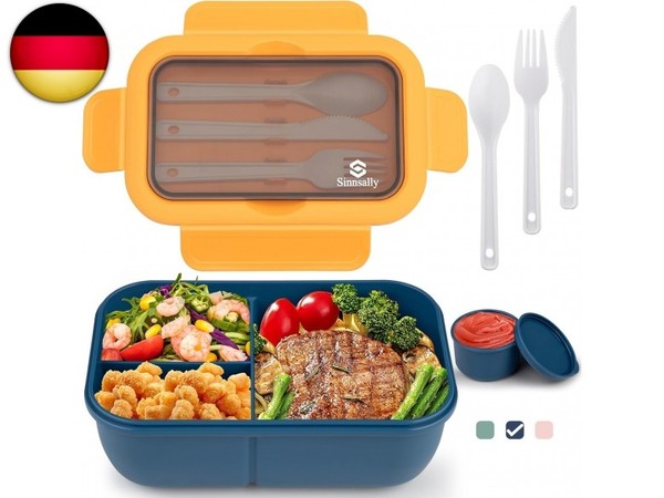 Sinnsally Lunchbox Mit FäChern,1250Ml Brotdose Bento Box Erwachsene,Lunch Box-image