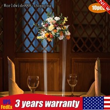 10 Acrylic Flower Stands Wedding Centerpieces Free Standing Clear Flower Vases