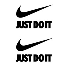 2x Nike Just Do It Decal Sticker For Car Truck Laptop Tumbler Basketball Logo