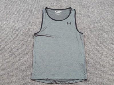 Under Armour Shirt Mens XS Gray Tank Top Gym Run Performance Tech Fitted 