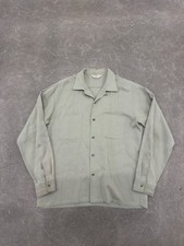 VTG 50s Da Vinci California Loop Collar Men s Rockabilly Gabardine Shirt Sz L
