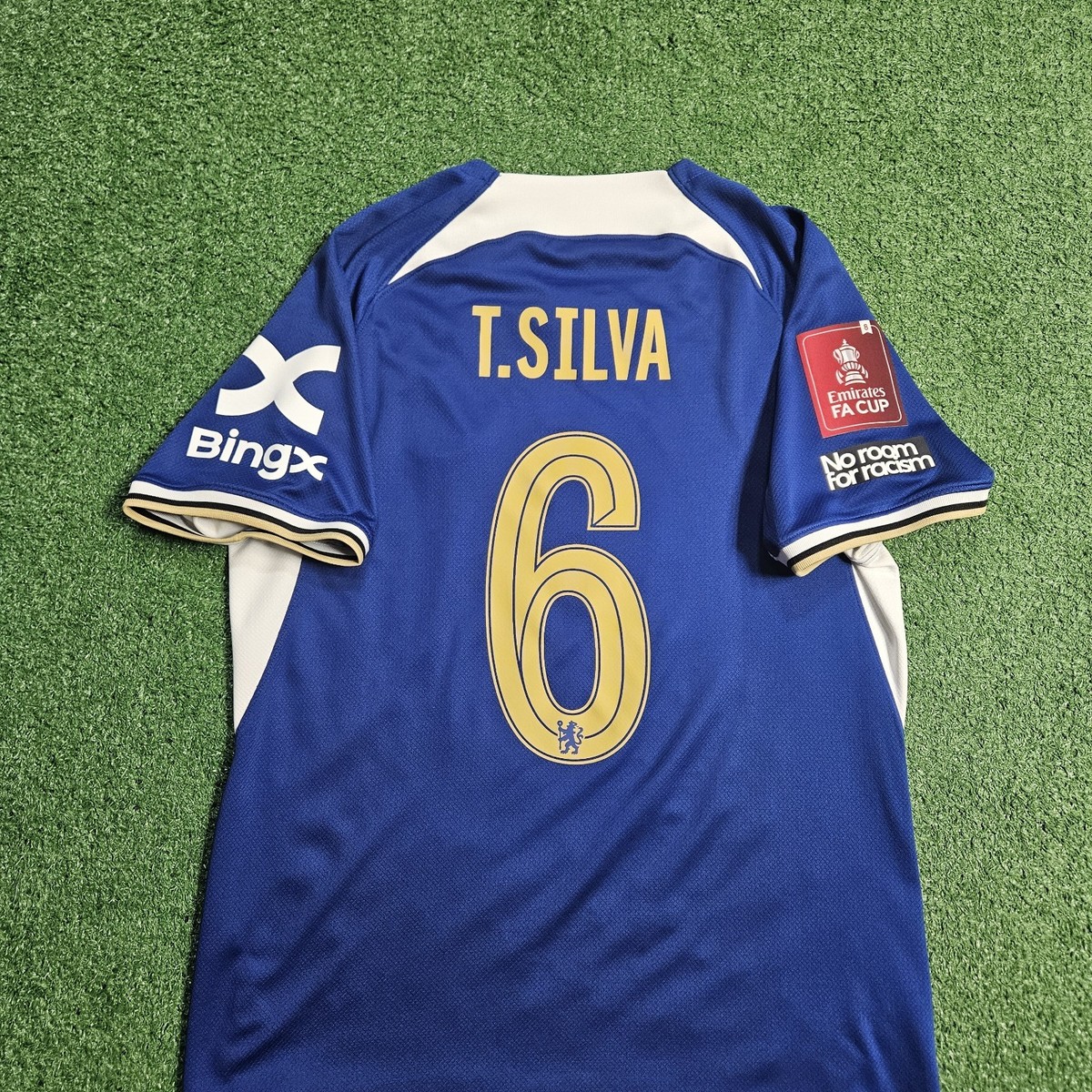 Nike Chelsea FC Thiago Silva #6 2023/2024 Home Jersey Rare FA Cup