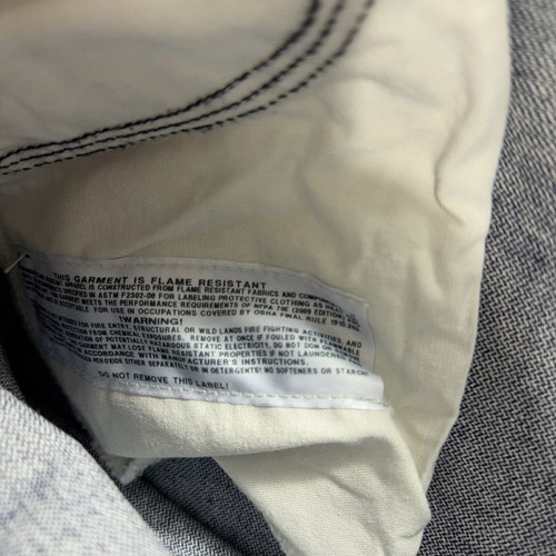Wrangler FR Jeans Men 40x30 Blue Flame Fire Resistant Denim Workwear Cat 2 - Picture 17 of 19