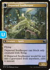 MTG Devoted Grafkeeper/Departed Soulkeeper Midnight Hunt Uncommon Creature NM