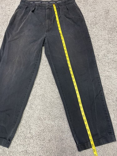 Vintage Polo Ralph Lauren Pleated Chino Pants Black Size 33x32 Trousers - Picture 3 of 16