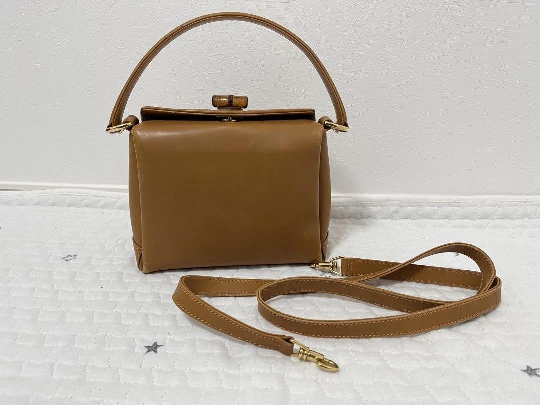 Sac à bandoulière GUCCI bambou cadenas beige 2 voies #PGESFD