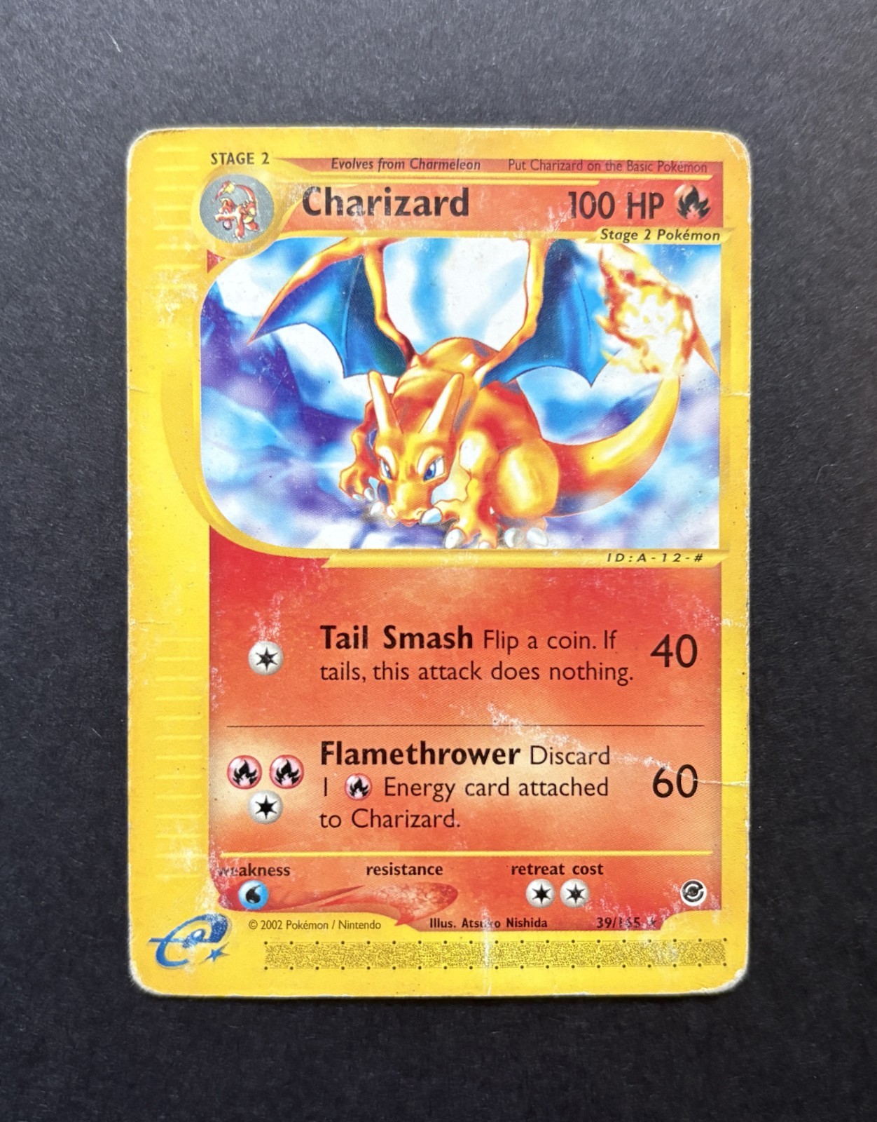 Pokemon Charizard 39/165 Holo Expedition Base Set 2002 Damaged Played