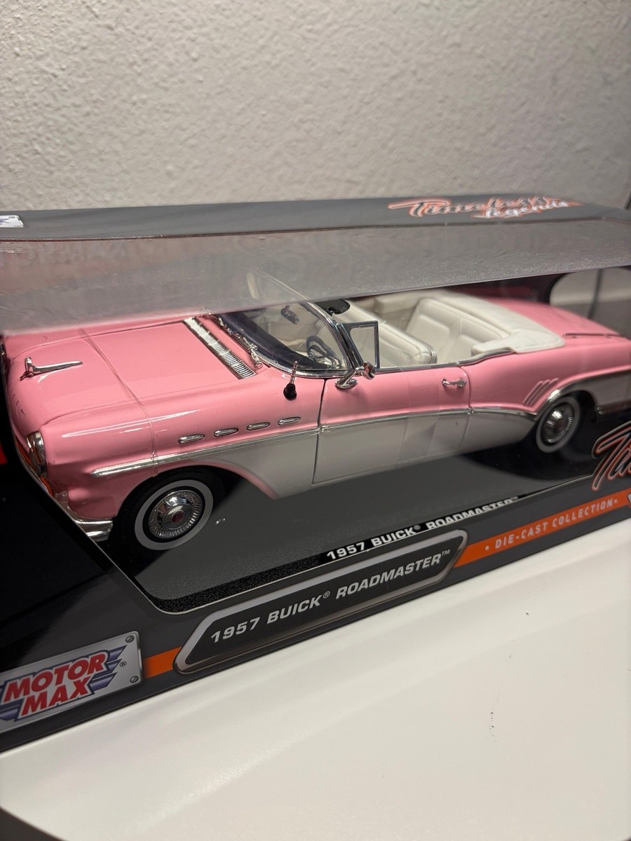 Motor Max 1957 Buick Roadmaster Convertible Pink 1:18 Diecast