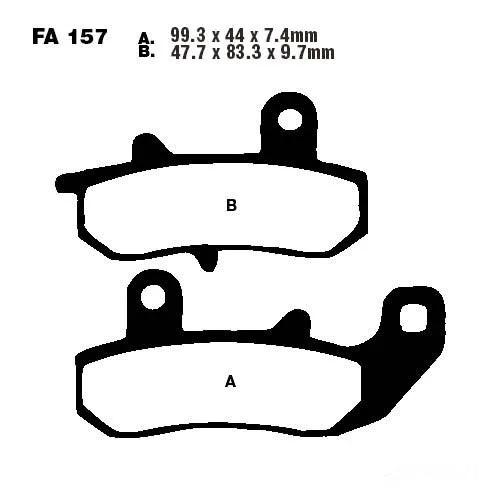 Bremsbelag BremsbeläGe EBC FA157 Hinten FüR Suzuki DR 650 Rseu Bj. 1991-1996-image