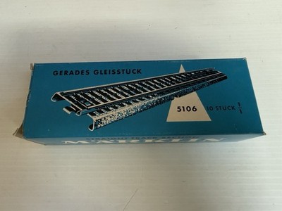 Marklin Train HO Rail 5106 Box 10 Element Straight M Track Piece