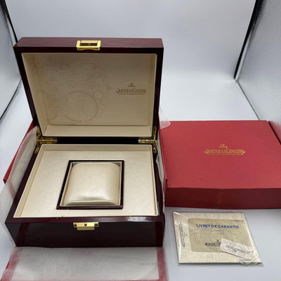 Jaeger-LeCoultre Genuine Wooden Watch Box Case w/ Outer Box Booklet Holder Tag