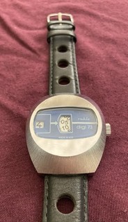 Ruhla digital Scheibenuhr Digi 1970/80 Handaufzug DDR Mechanisch Sammleruhr