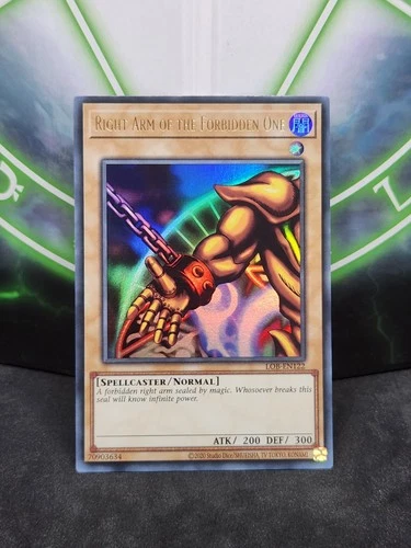 Yugioh Right Arm of the Forbidden One LOB-EN122 Ultra Rare 25th Anniversary NM
