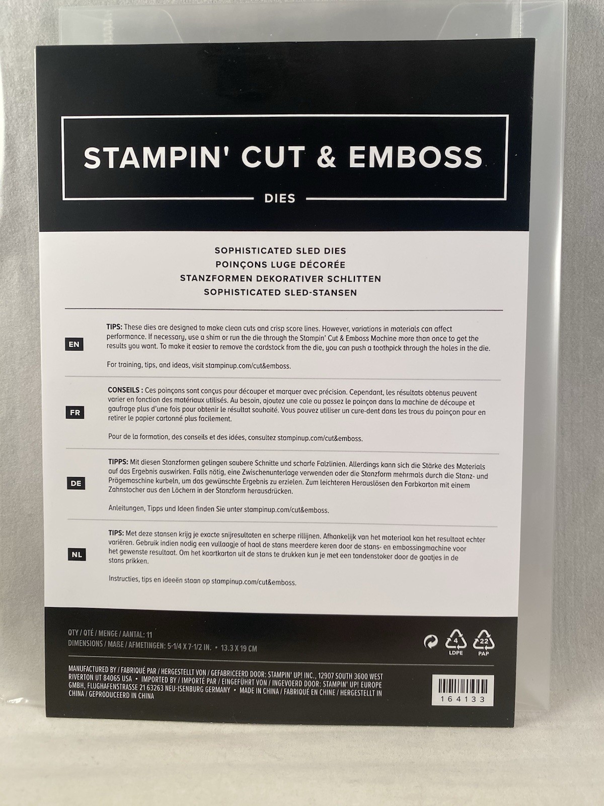 SOPHISTICATED SLED Stamp Set & Dies Stampin Up Winter Good Tidings 2508