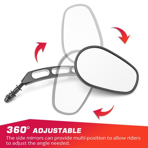 Motorcycle Rear View Mirrors Black/Chrome For Harley Touring Road King Street Glide Classic V-ROD VRSCF Sportster XL 1200 48 72 - 201355758