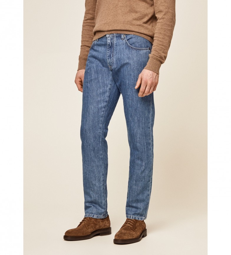 Hackett London Herren Jeans Blau Baumwolle Leinen Gr. 29R HM212438