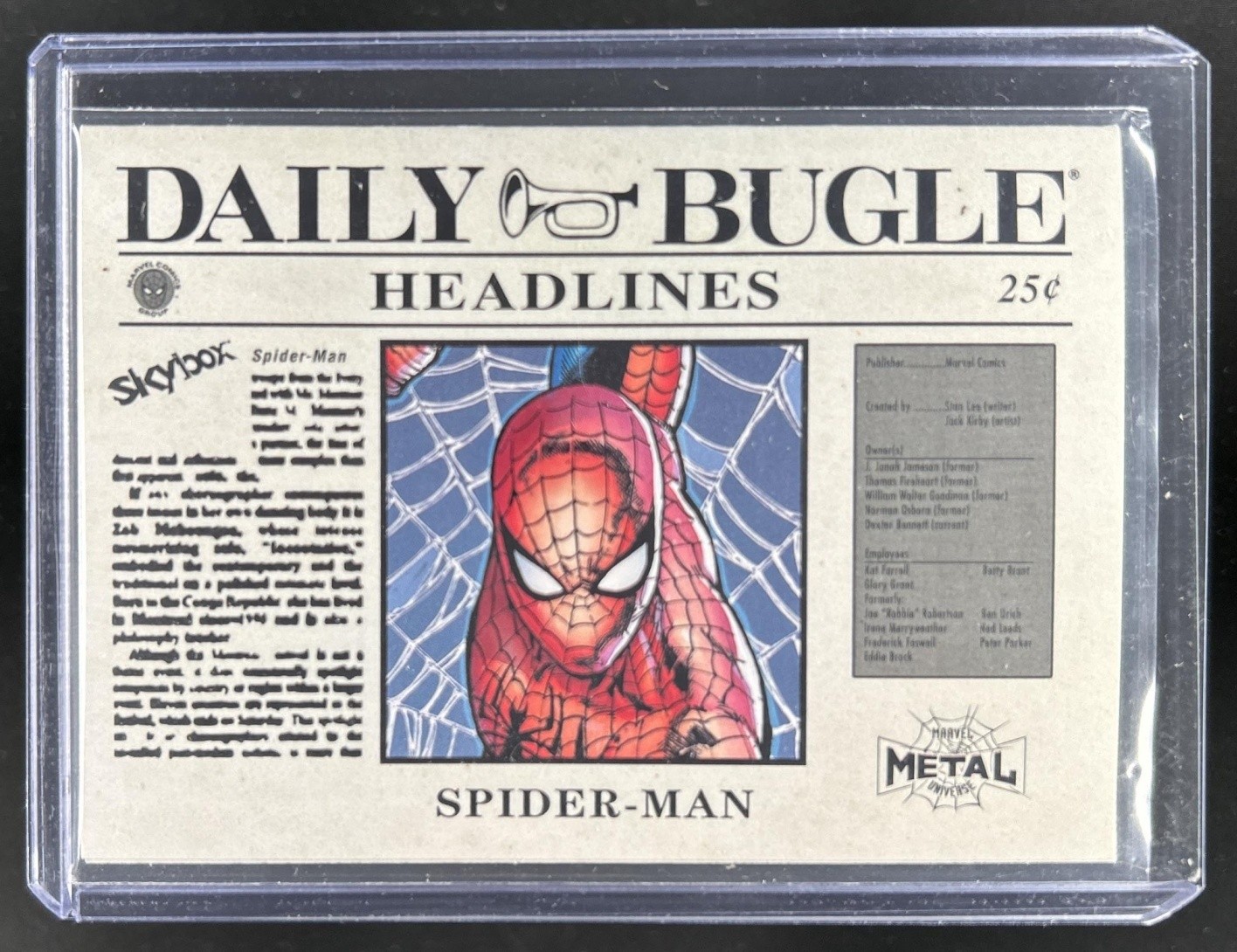 2021 Metal Universe Marvel Spider Man Spider-Man Daily Bugle Headlines #DB-19