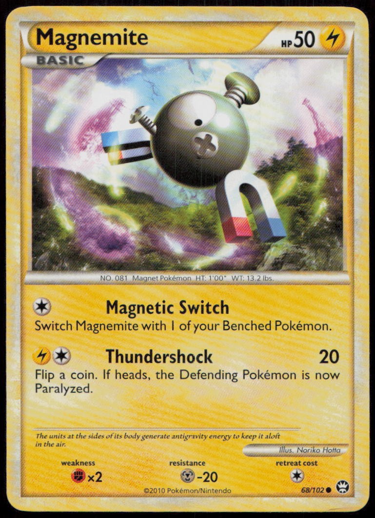 Magnemite 68/102 MP HGSS Triumphant Common Pokemon